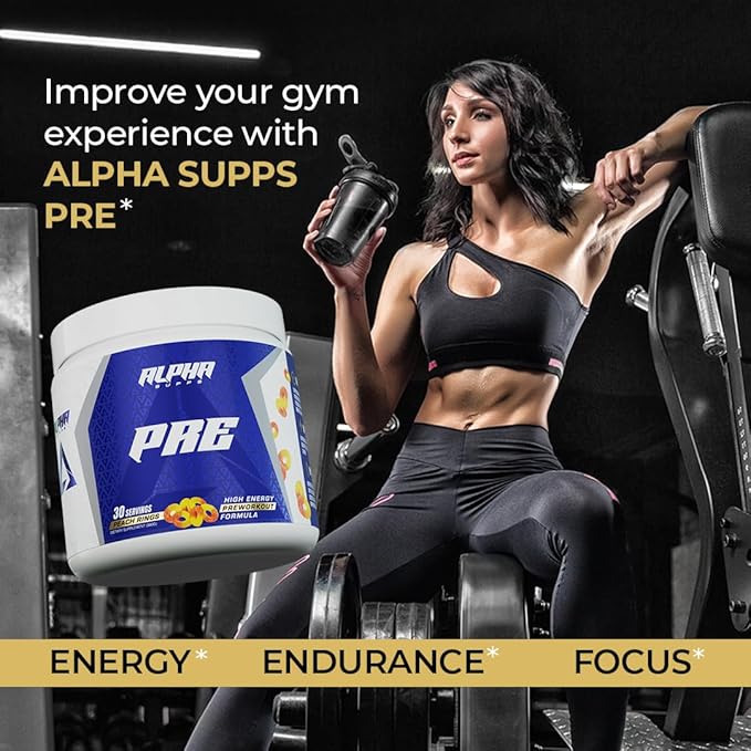 Pre, Pre-Workout Powder for Men & Women, Back to Basics Preworkout Formula for Fitness & Gym Training Athletes - Boost Energy, Focus & Performance (30 Servings, Peach Rings)