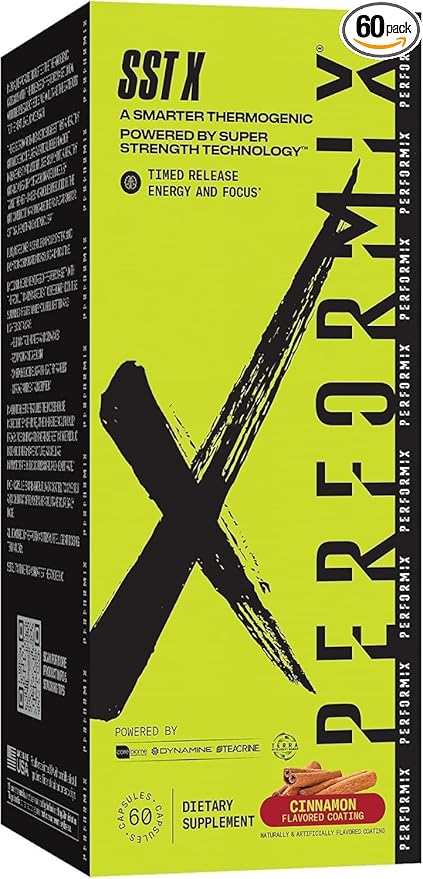 PERFORMIX SST X Timed Release Energy and Focus Powered by Super Strength Technology - Cinnamon - 60 Capsules (30 Servings)