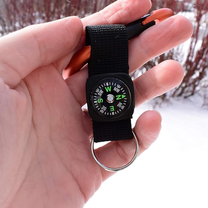 Munkees 8mm Carabiner with Compass Strap