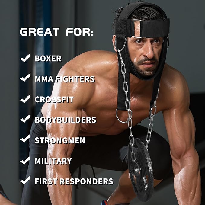 Neck Harness for Weight Lifting: Neck Exerciser Strengthener