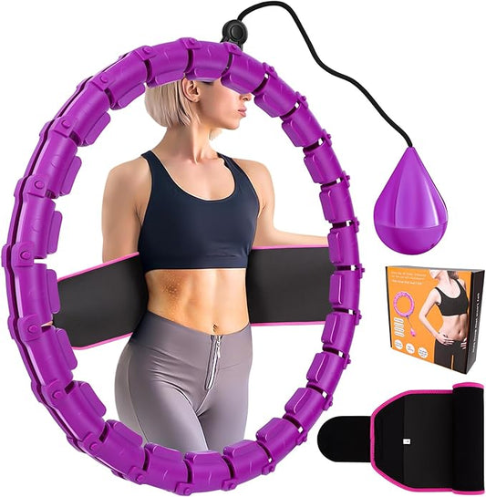 Infinity Weighted Hula Fit Hoop for Adult Weight 47'' Fitness 24 Detachable