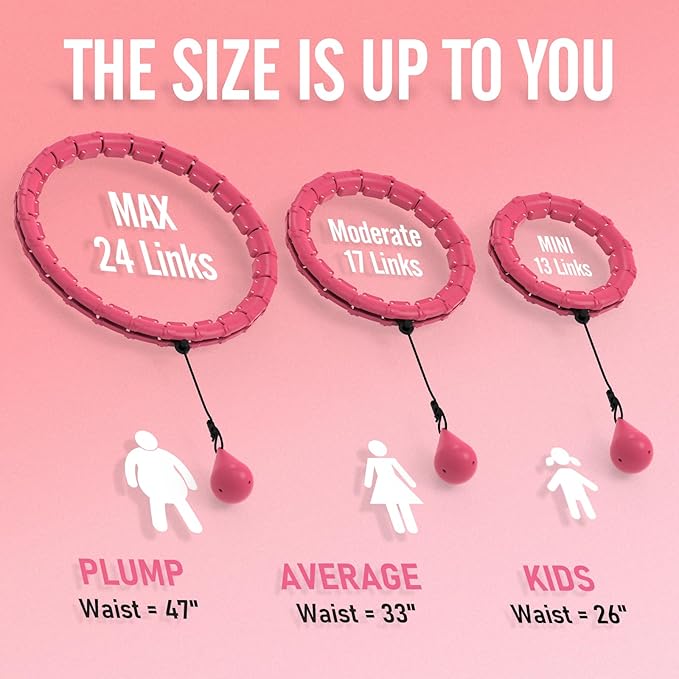 Weighted Hula Circle Hoops for Adults Weight Loss 47 Inch, 24 Detachable