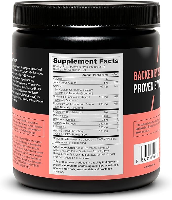 LEGION- All Natural Nitric Oxide Preworkout Drink to Boost Energy, Creatine Free, Naturally Sweetened, Beta Alanine, Citrulline, Alpha GPC (Blood Orange)