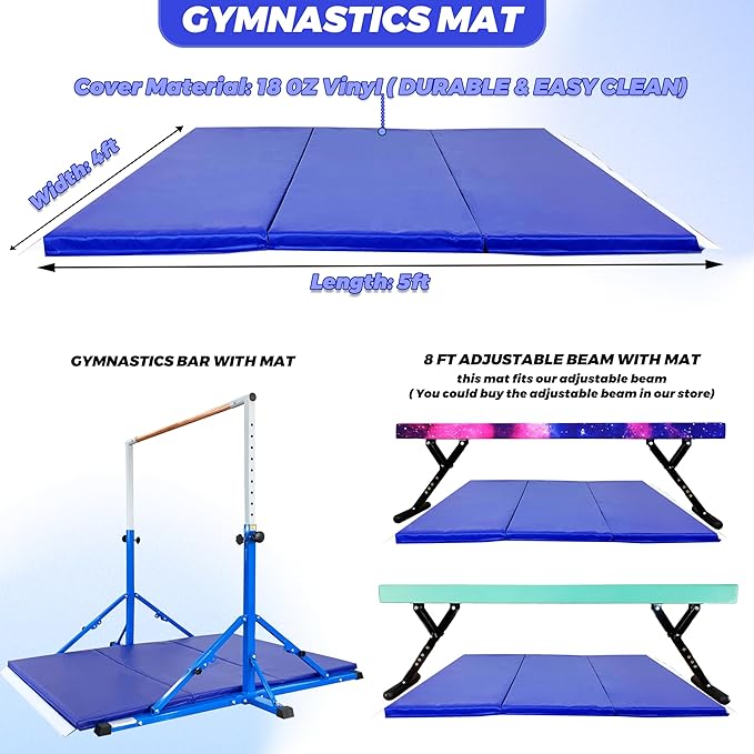 Gymnastic Bar For Kids and Teenage Ages 3-25 5 FT 6 FT 5 FT 6 FT