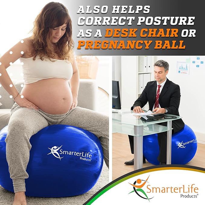 SmarterLife Workout Exercise Ball for Fitness