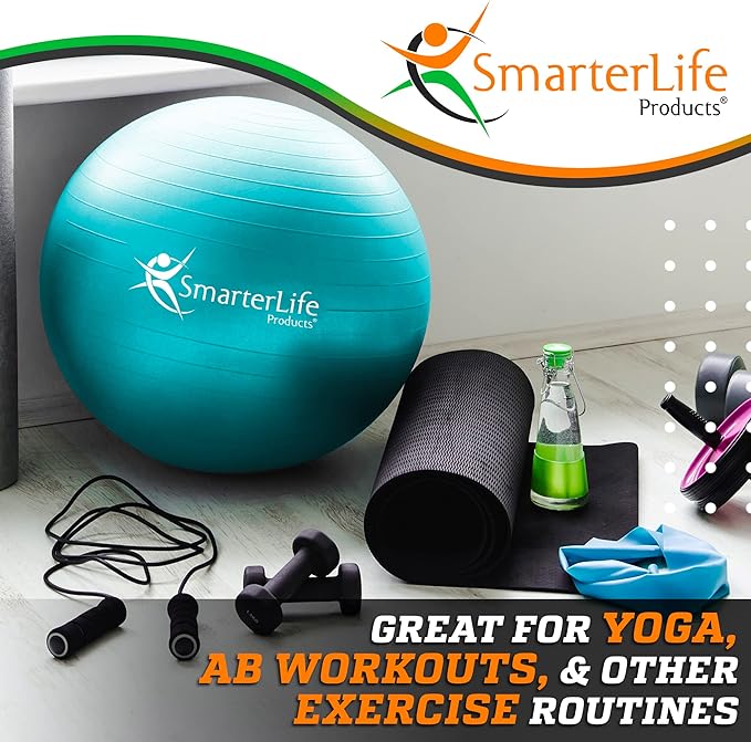 SmarterLife Workout Exercise Ball for Fitness