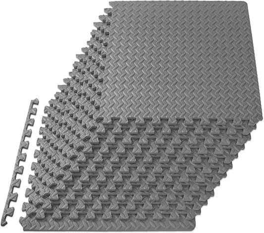 ProsourceFit Puzzle Exercise Mat ½ in 24 in 24 in 144 Sq 36 Tiles