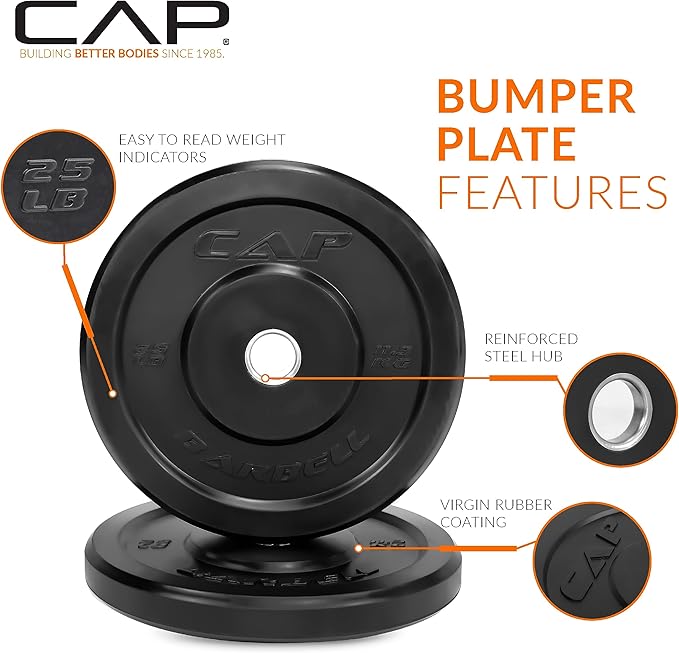 CAP Barbell Rubber Olympic Bumper Plate
