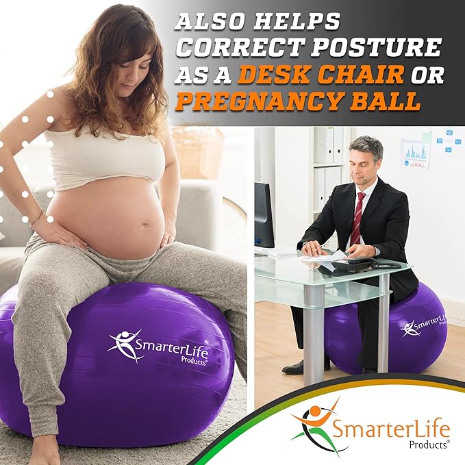 SmarterLife Workout Exercise Ball for Fitness