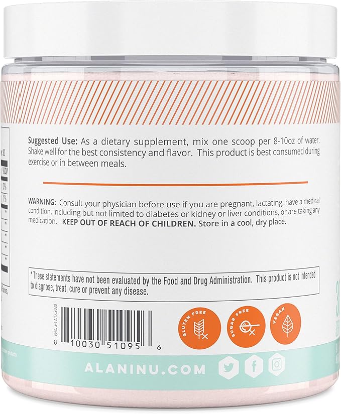 Alani Nu BCAA Hawaiian Shaved Ice | Branch Chain Essential Amino Acids | 2:1:1 Formula | Supplement Powder | Muscle Recovery Vitamins for Post-Workout | 30 Servings
