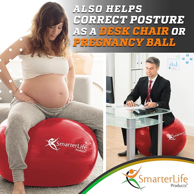 SmarterLife Workout Exercise Ball for Fitness