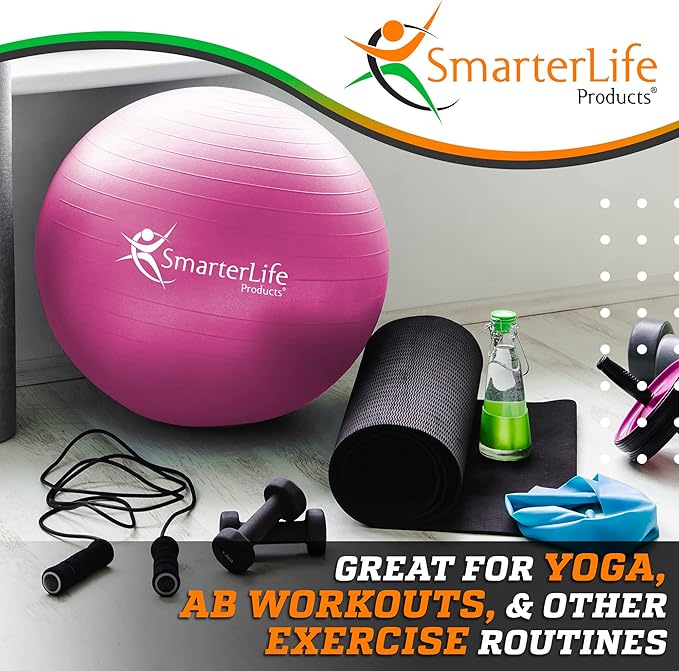 SmarterLife Workout Exercise Ball for Fitness