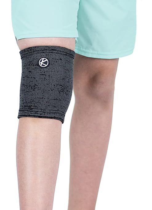 KARM Kids Knee Brace Sleeve - Youth Knee Compression Sleeve for Kids, Child - Support for Pain, Sports, Football, Basketball, Gymnastics, Recovery, Boys & Girls (Reflective Black)