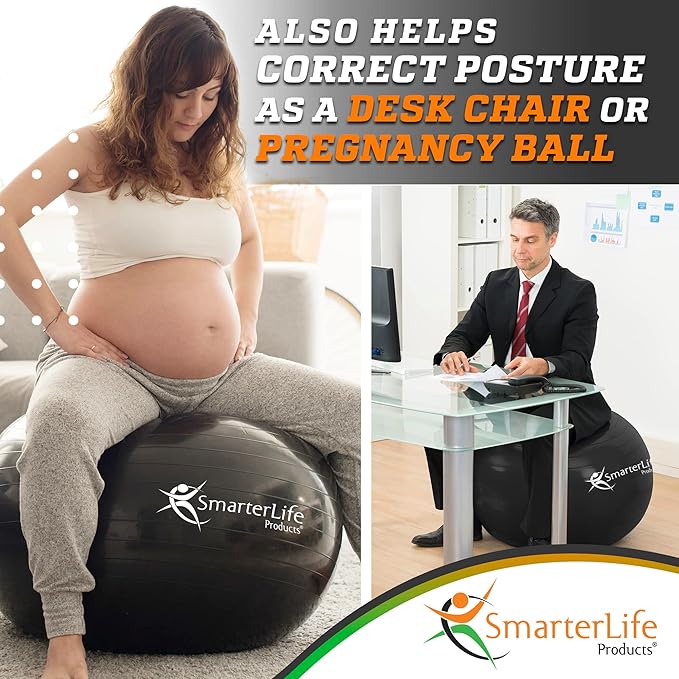 SmarterLife Workout Exercise Ball for Fitness