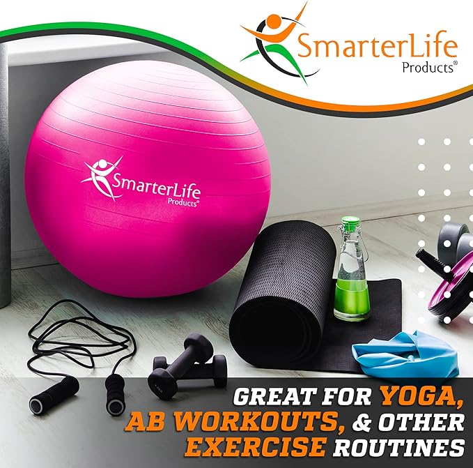 SmarterLife Workout Exercise Ball for Fitness