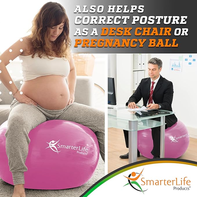 SmarterLife Workout Exercise Ball for Fitness