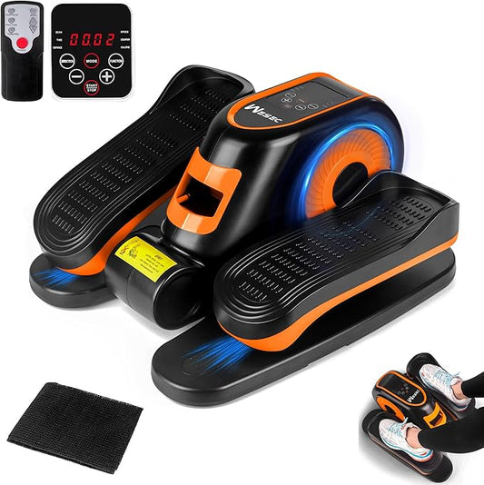 Under Desk Elliptical Machine, Electric Elliptical Seated Pedal Exerciser for Seniors w/Remote & 12 Speeds Level, Manual & Auto Mode, Noiseless Ellipse Leg Exerciser as Seen on Tv