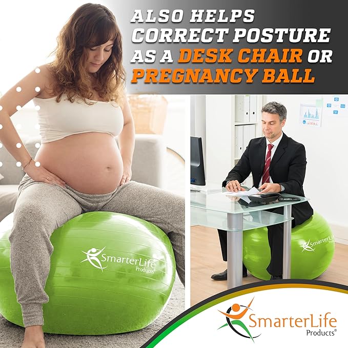 SmarterLife Workout Exercise Ball for Fitness
