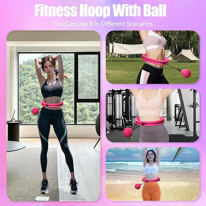 Infinity Smart Exercise Hoop for Weight Loss 2 in 1 Weighted 32 Detachable