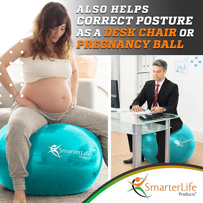 SmarterLife Workout Exercise Ball for Fitness