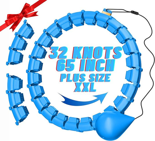65inch 32 Knots Plus Size Quiet Weighted Hula 2 in 1 Waist