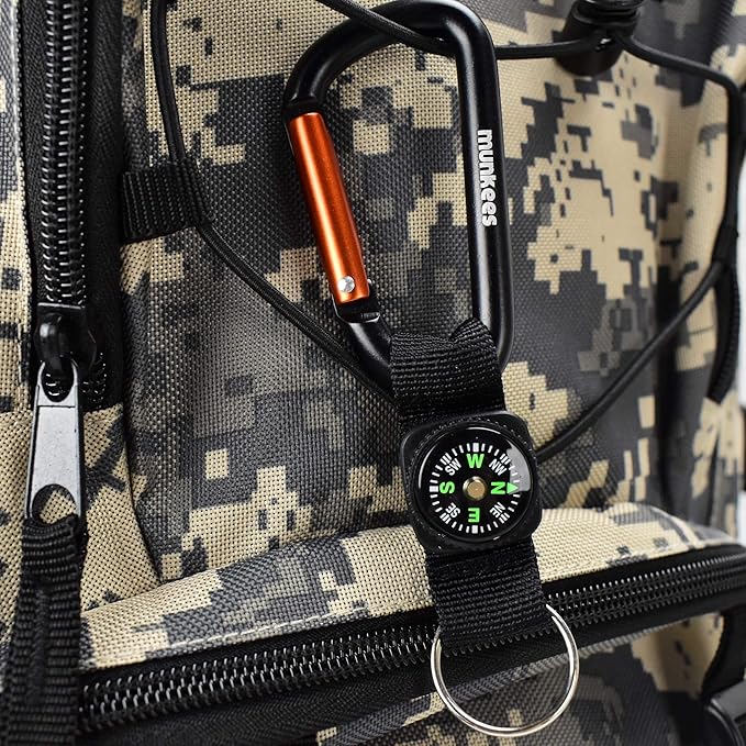 Munkees 8mm Carabiner with Compass Strap