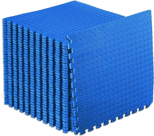 ProsourceFit Puzzle Exercise Mat ½ in 24 in 24 in 144 Sq 36 Tiles