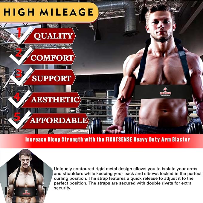 FIGHTSENSE Arm Blaster Biceps Curl Triceps Muscle Isolator