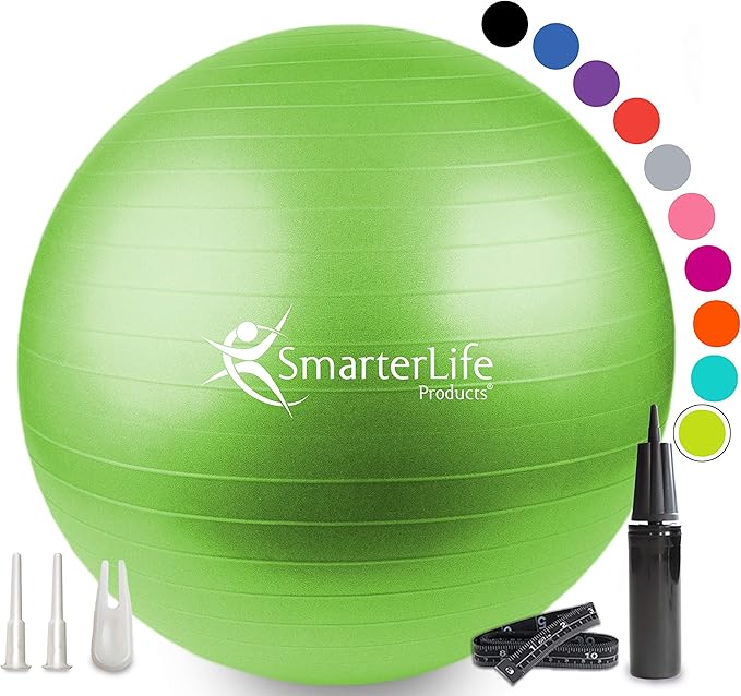 SmarterLife Workout Exercise Ball for Fitness