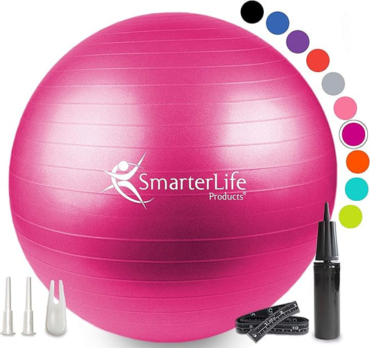 SmarterLife Workout Exercise Ball for Fitness